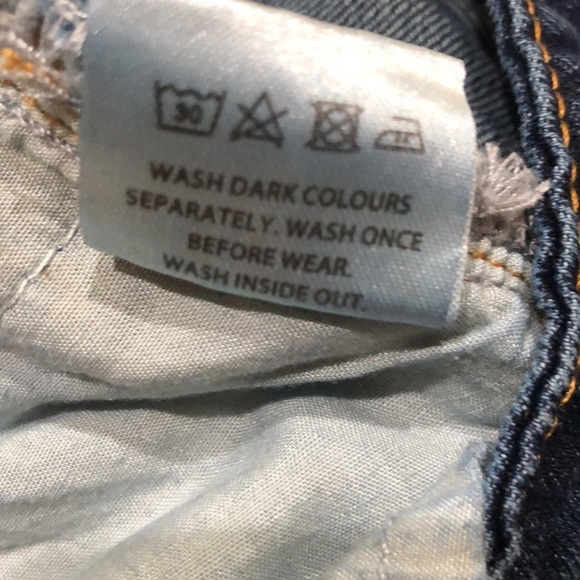 Princess Polly Wide Leg Cargo Jeans Size US 4 Dark Blue - Picture 11 of 11